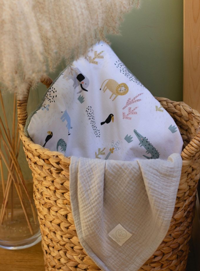 Pościel bawełniano – bambusowa z wypełnieniem Safari Friends